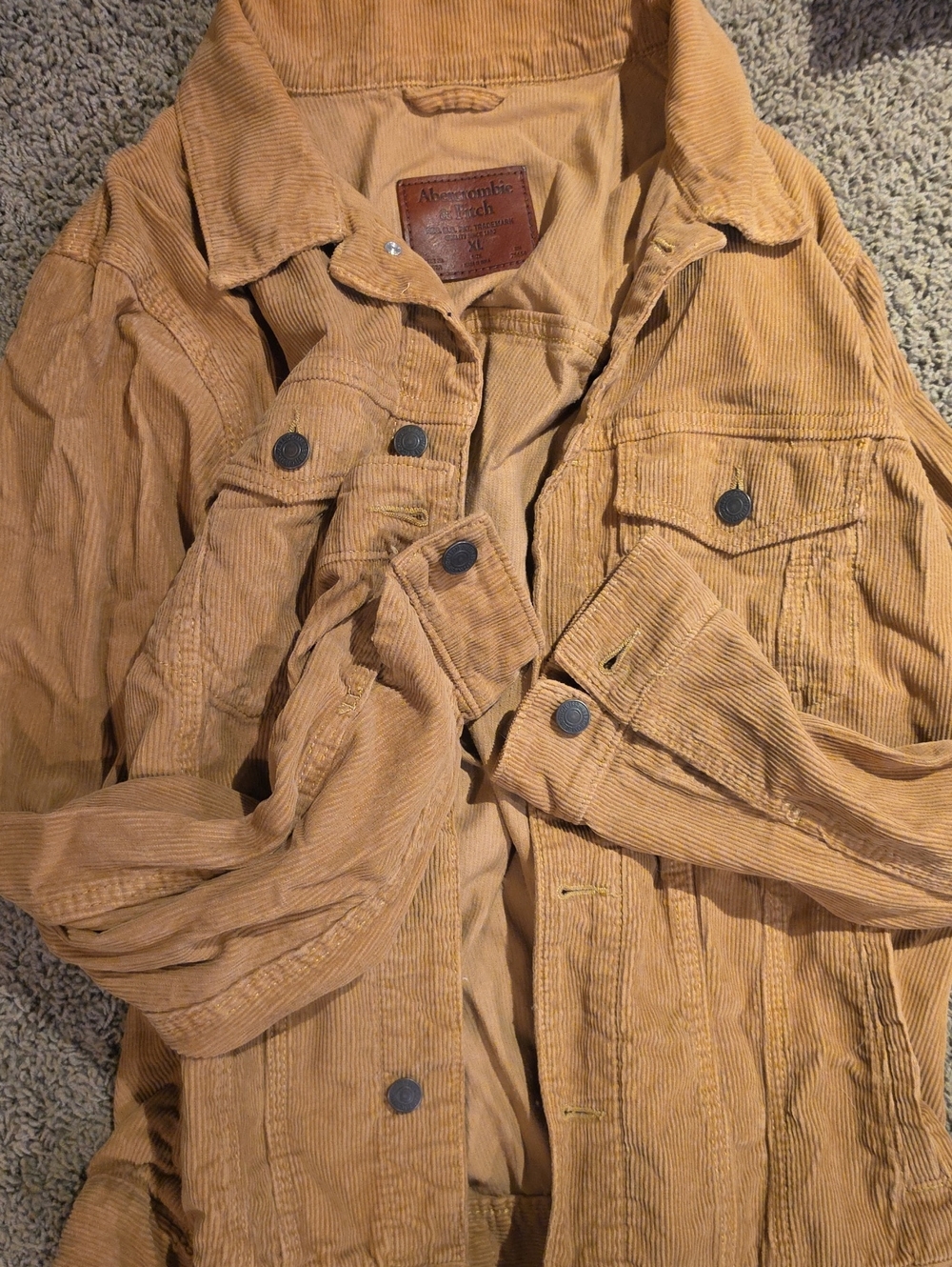 Abercrombie & Fitch Men's Corduroy Jacket - Camel Tan
